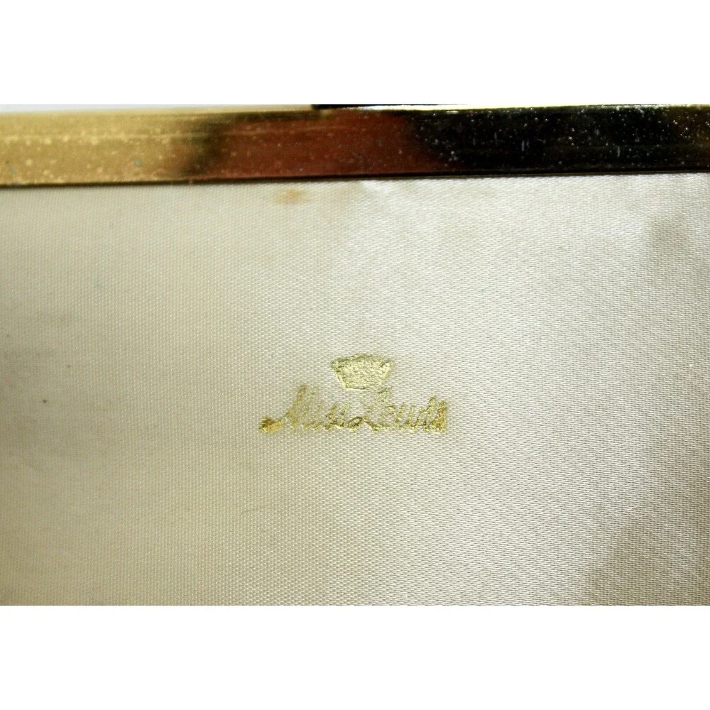 Vintage 50's MISS LEWIS Gold Lame Evening Clutch Purse Retro Accessory MCM #02